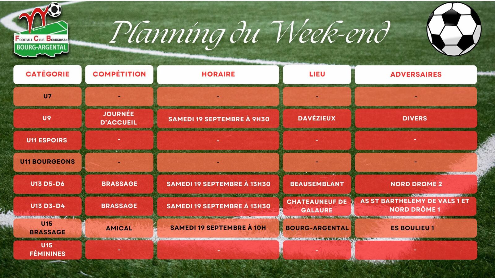 🗓️Planning du Week-end⚽🔴⚪