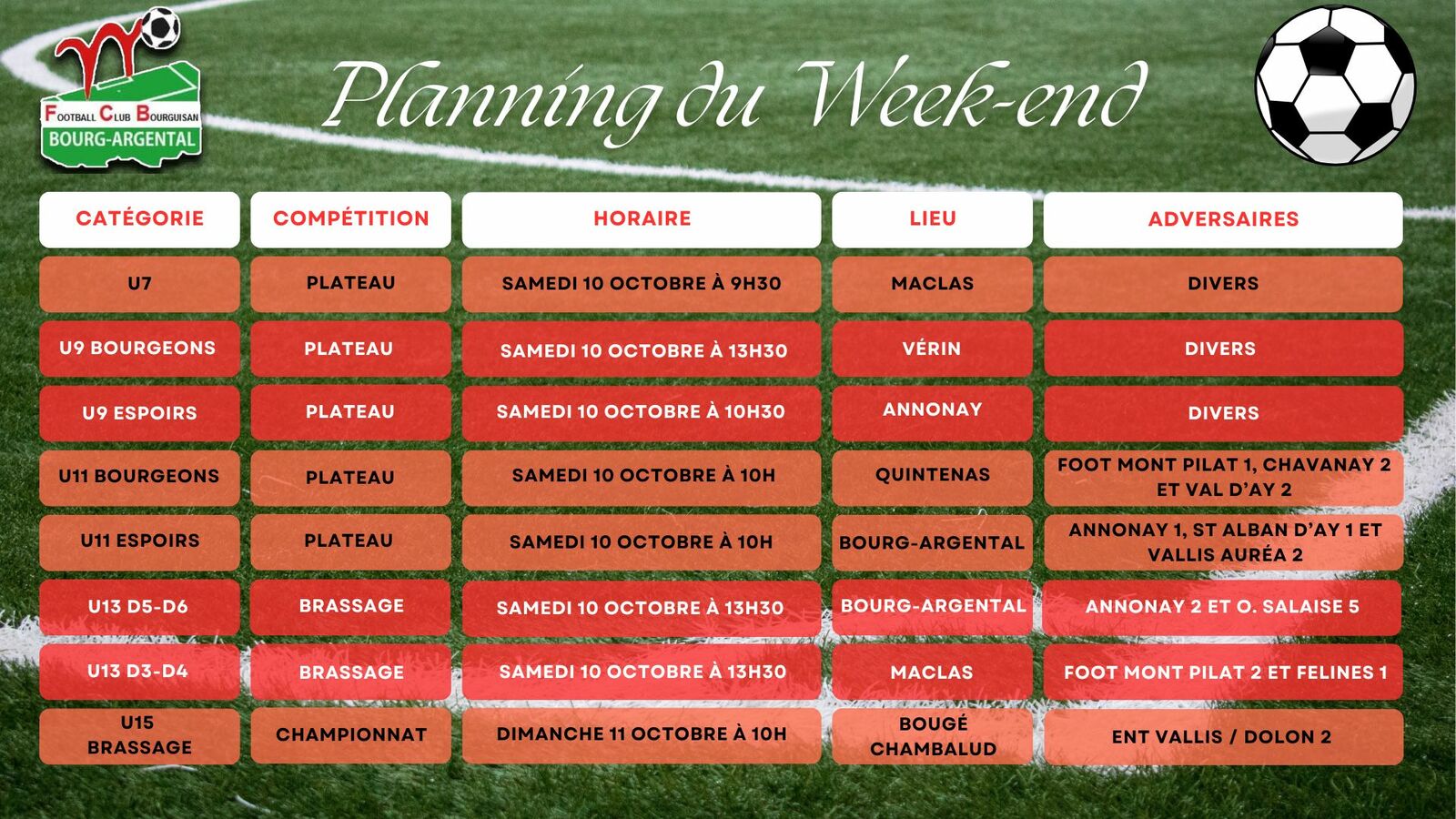 🗓️Planning du Week-end⚽🔴⚪