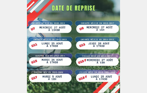 📣Info date de reprise!!⚽🏃