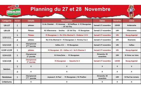 📅planning du week-end 📅