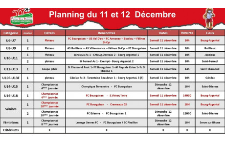 📅planning du week-end 📅