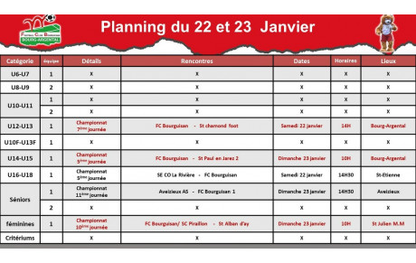 📅planning du week-end 📅