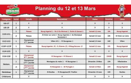 📅planning du week-end 📅