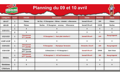 📅planning du week-end 📅