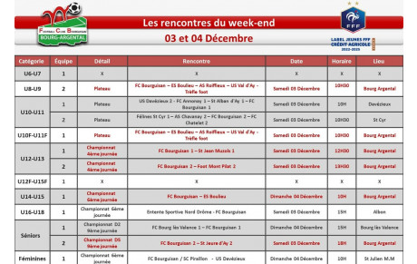 📅planning du week-end 📅