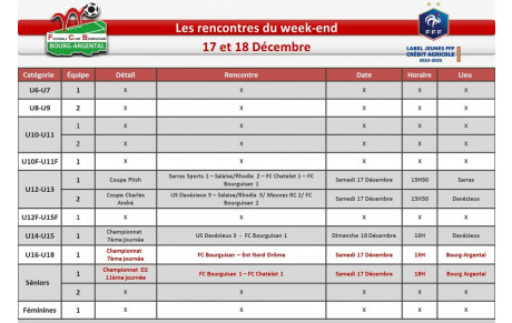 📅planning du week-end 📅