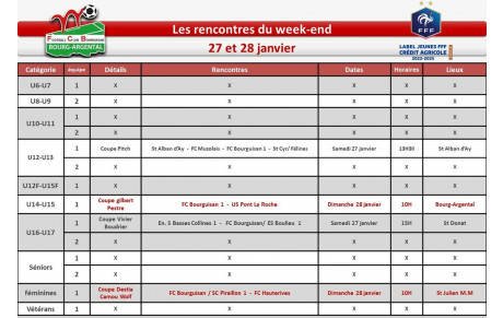 📅planning du week-end 📅