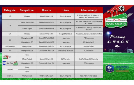 🗓️Planning du Week-end⚽🔴⚪